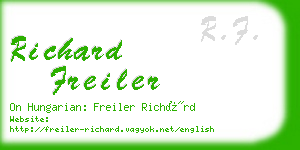 richard freiler business card